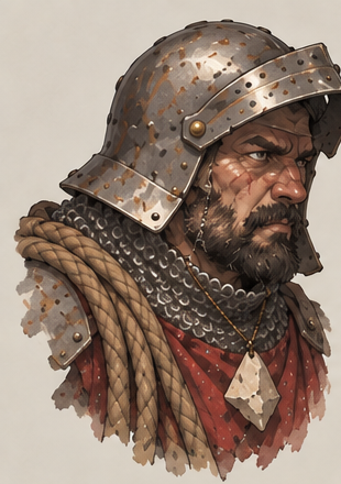 Shieldbearer, portrait